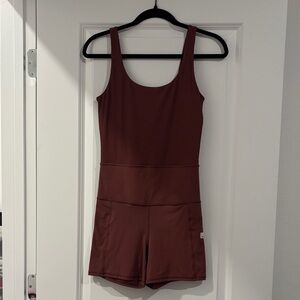 Vuori Brown Sleeveless Jumpsuit